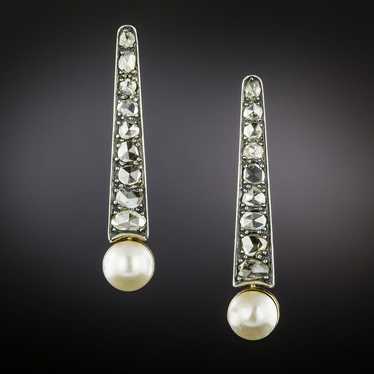 Antique Diamond and Pearl Earrings