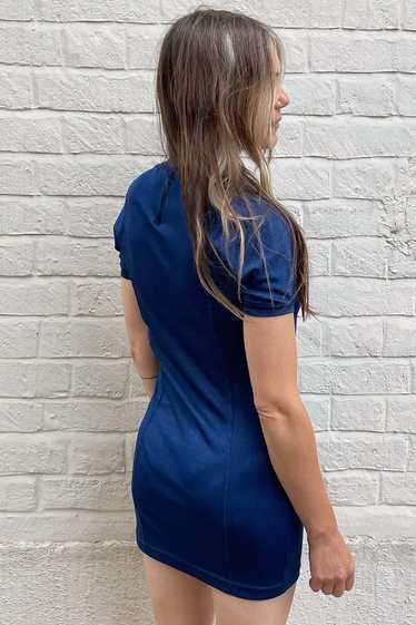 1990s Italian Mini Dress - Royal Blue