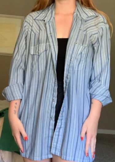 plainsman striped western shirt (XL) | Used,…