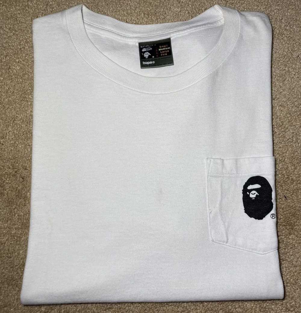 Bape 2004 Bape Pocket Tee White Logo Medium Ape F… - image 1