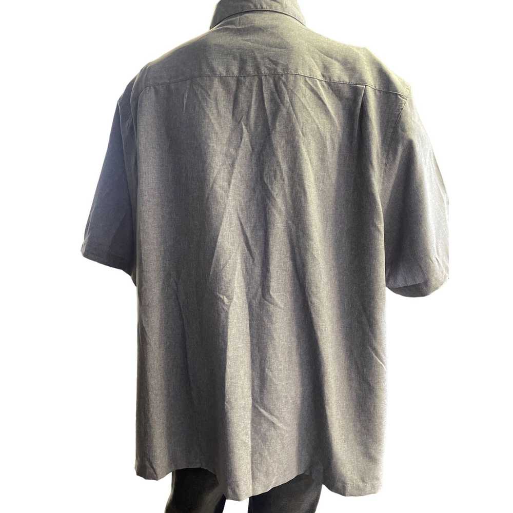 Haggar Haggar Men's Gray Short Sleeve Button up S… - image 3