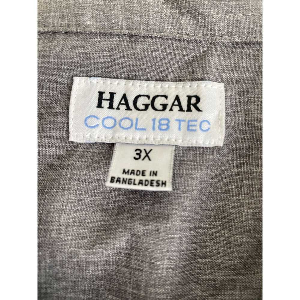 Haggar Haggar Men's Gray Short Sleeve Button up S… - image 4