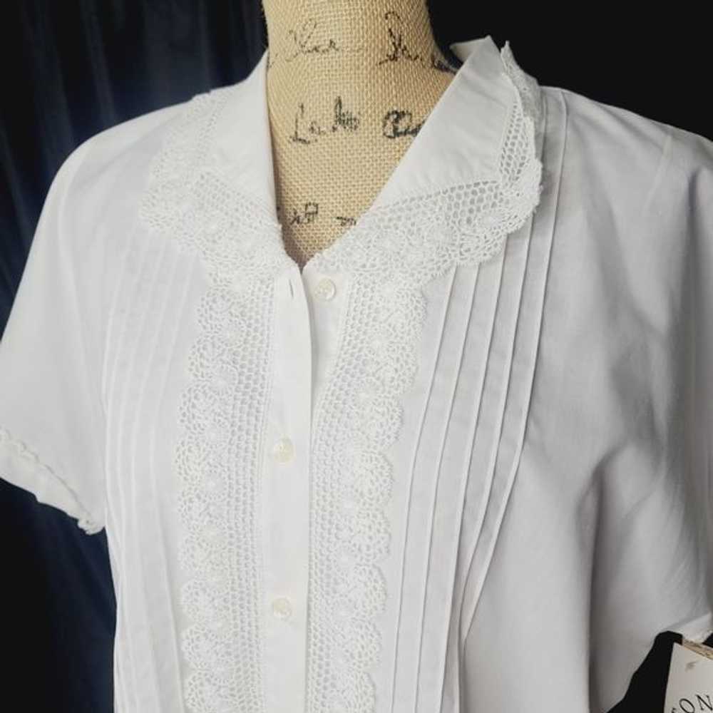 Vintage Deadstock Vintage 90s Y2K White Dainty Ey… - image 3