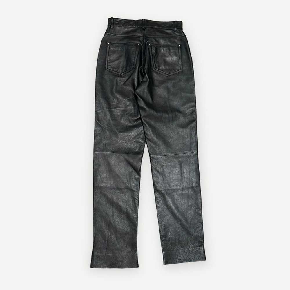 Wilsons Leather Vintage Leather Pants 6 Black 90s… - image 1