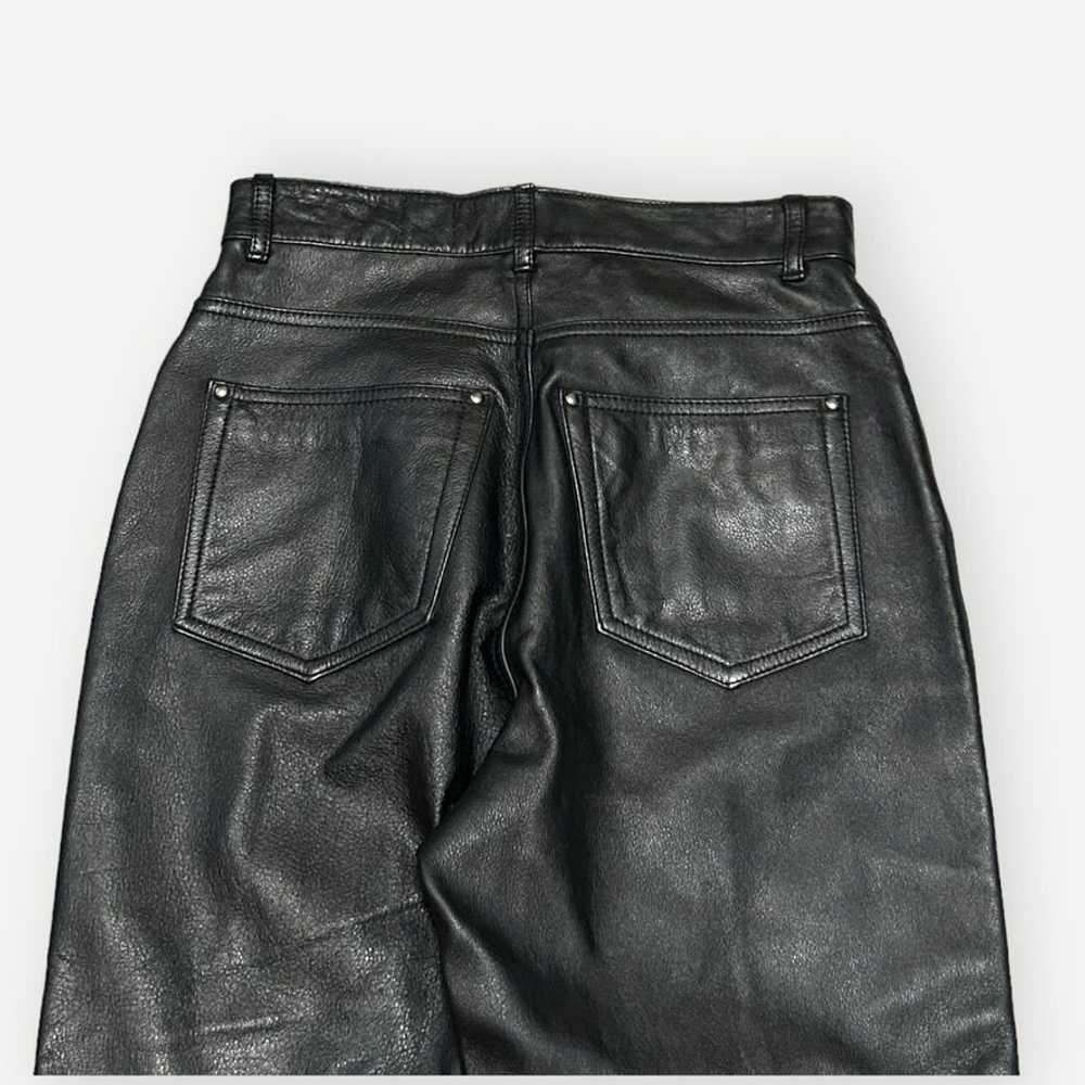 Wilsons Leather Vintage Leather Pants 6 Black 90s… - image 3