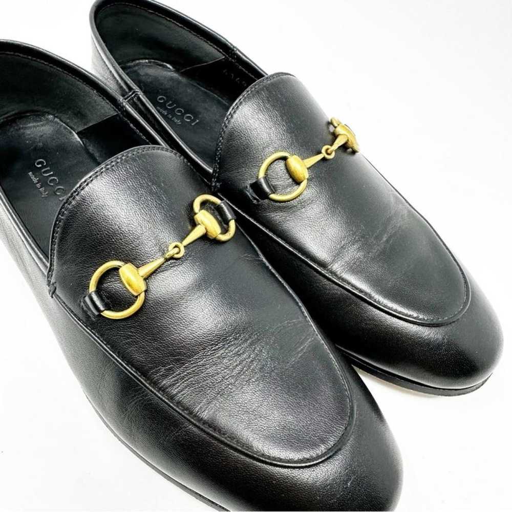 Gucci Brixton leather flats - image 3