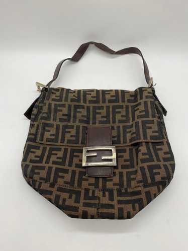 AUTHENTIC Fendi Zucca Mama Baguette Shoulder Bag