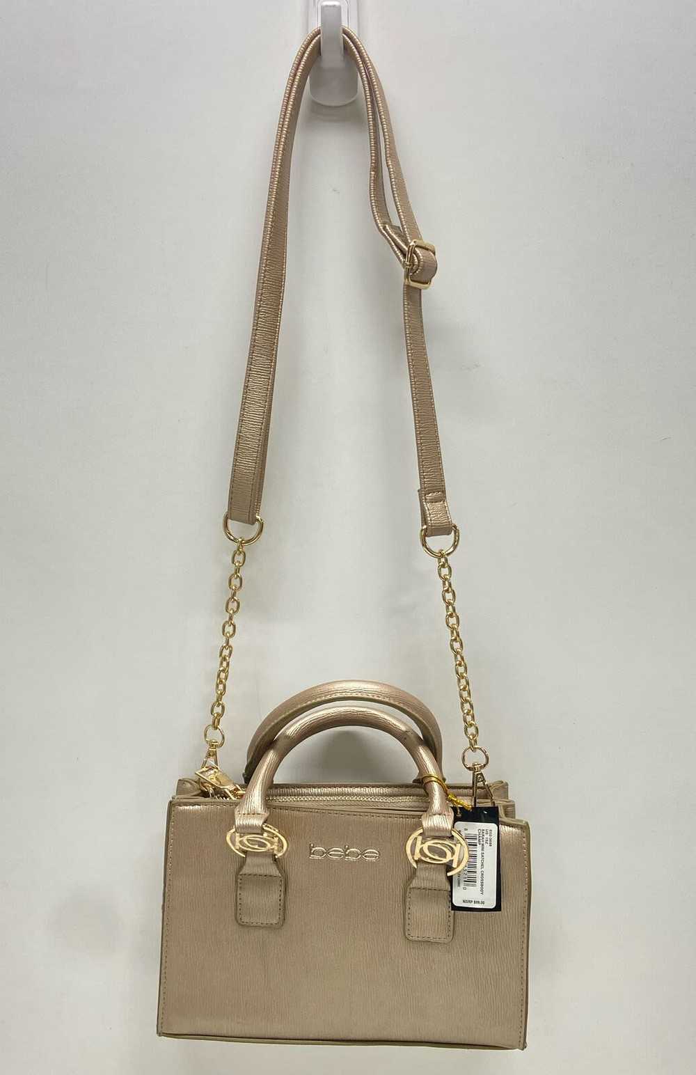 BEBE Sarah Gold Metallic Chain Crossbody Bag - image 1