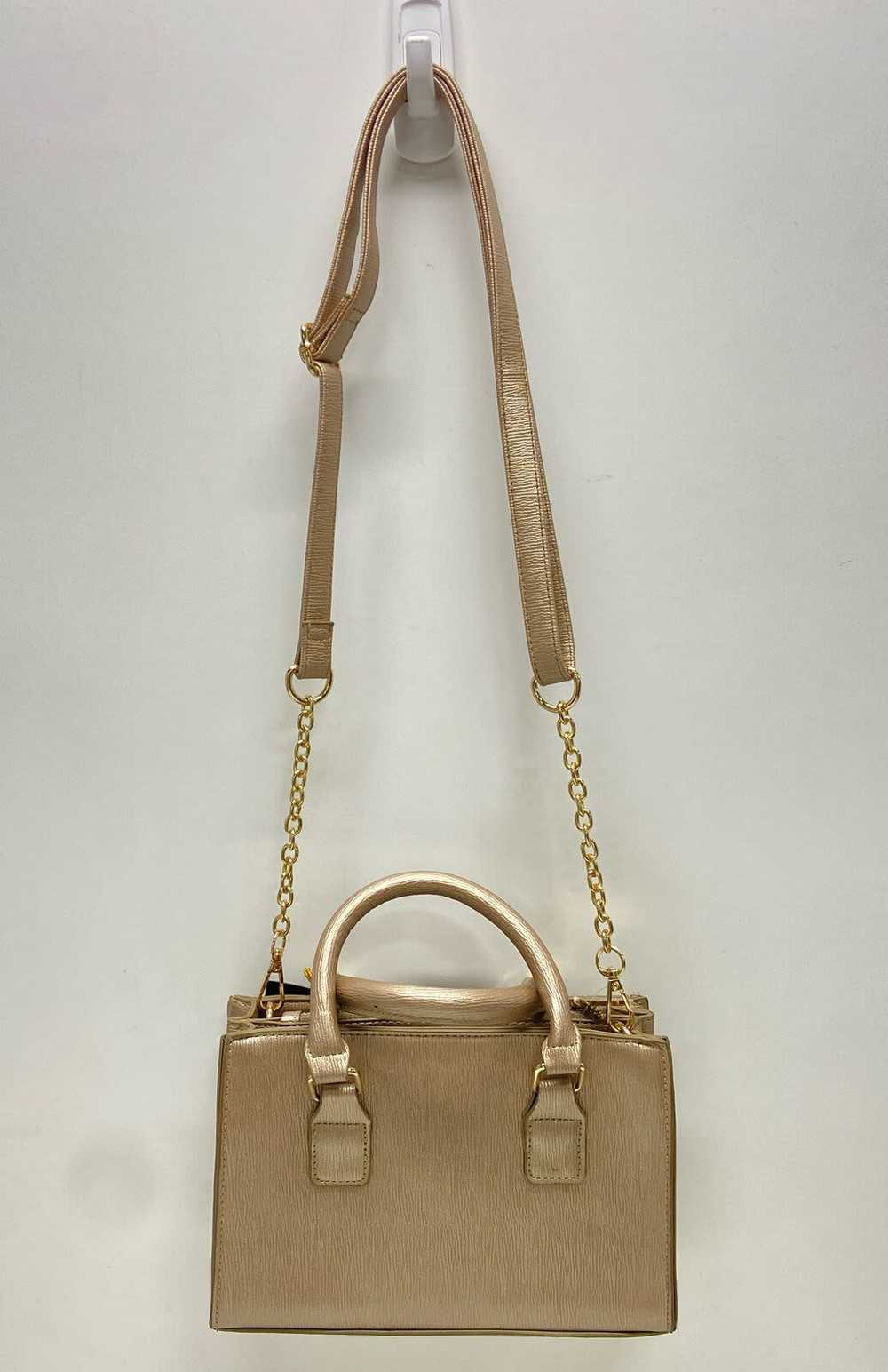 BEBE Sarah Gold Metallic Chain Crossbody Bag - image 2