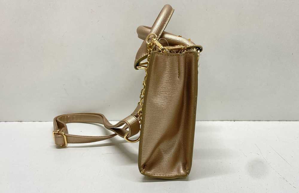 BEBE Sarah Gold Metallic Chain Crossbody Bag - image 3