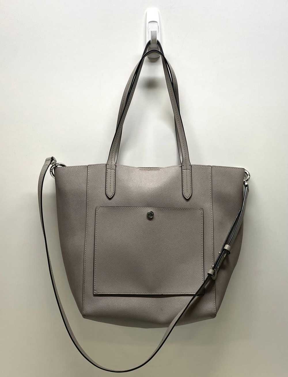 Michael Kors Gray Leather Travel Laptop Tablet Sh… - image 2