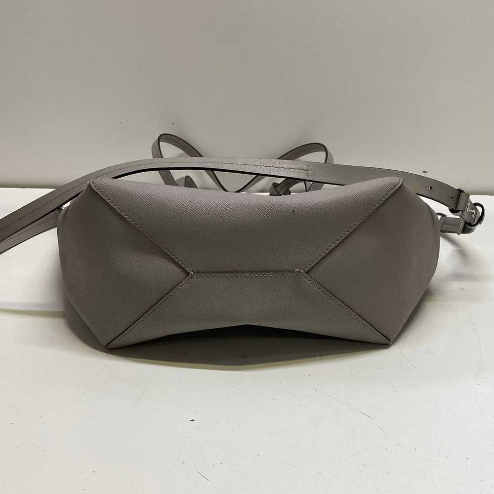 Michael Kors Gray Leather Travel Laptop Tablet Sh… - image 5