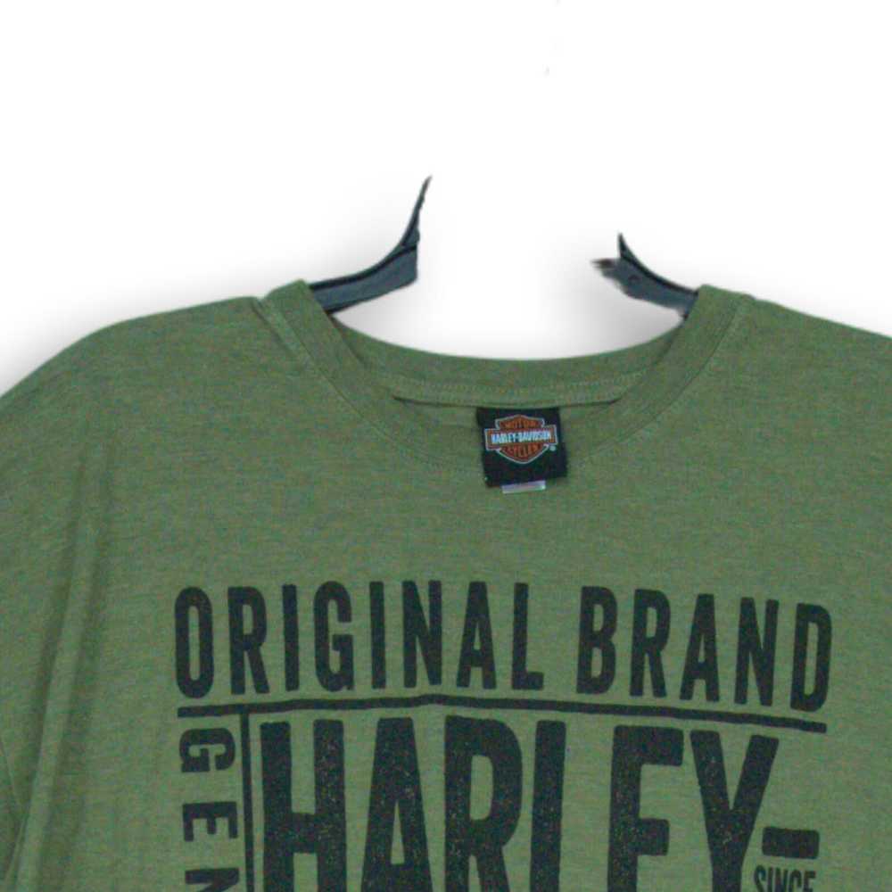 Men's Harley-Davidson Olive Pullover T-Shirt Size… - image 3