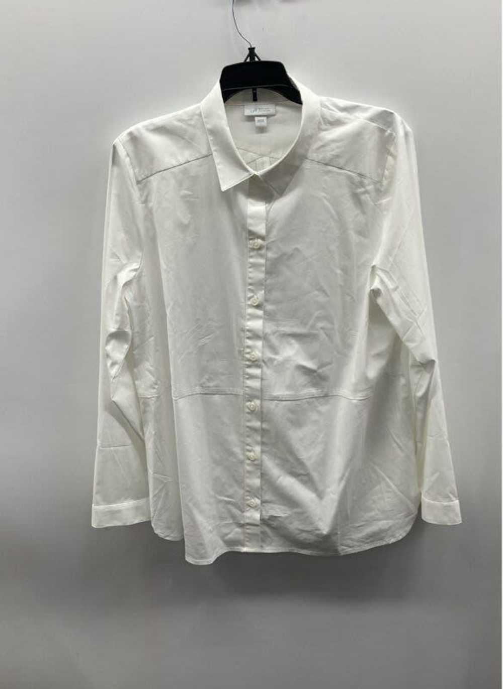 J. Jill J.jill Women White Button Up Long Sleeve … - image 1