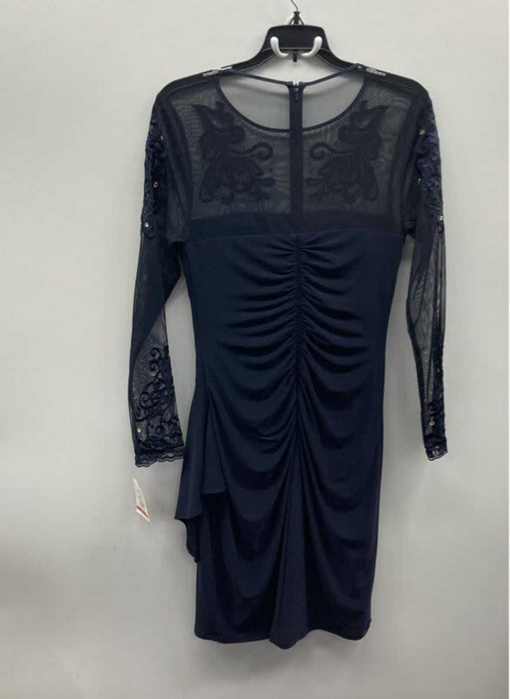 Xscape Women Navy Formal Long Sleeve Dress Sz 6 N… - image 2