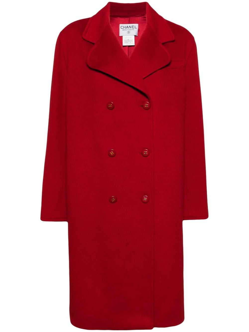 CHANEL Pre-Owned 1995 double-breasted coat - Red - image 1