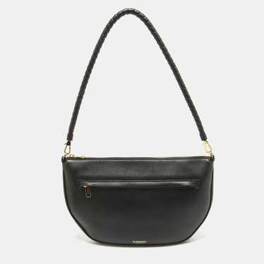 Burberry BURBERRY Black Leather Large Olympia Sho… - image 1