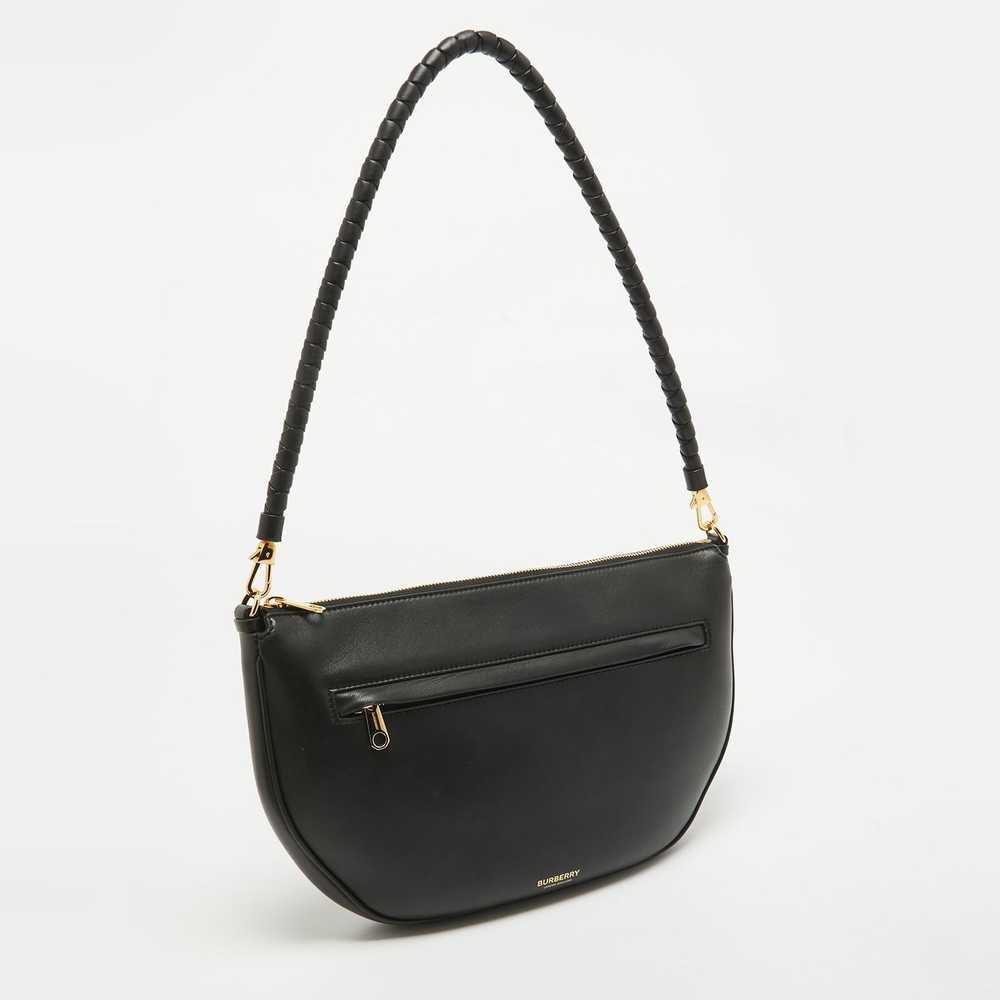 Burberry BURBERRY Black Leather Large Olympia Sho… - image 3