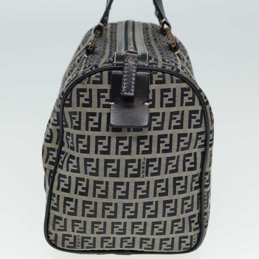 Fendi FENDI Zucchino Canvas Boston Bag Navy Auth … - image 3