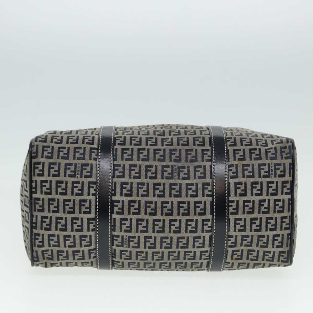 Fendi FENDI Zucchino Canvas Boston Bag Navy Auth … - image 5