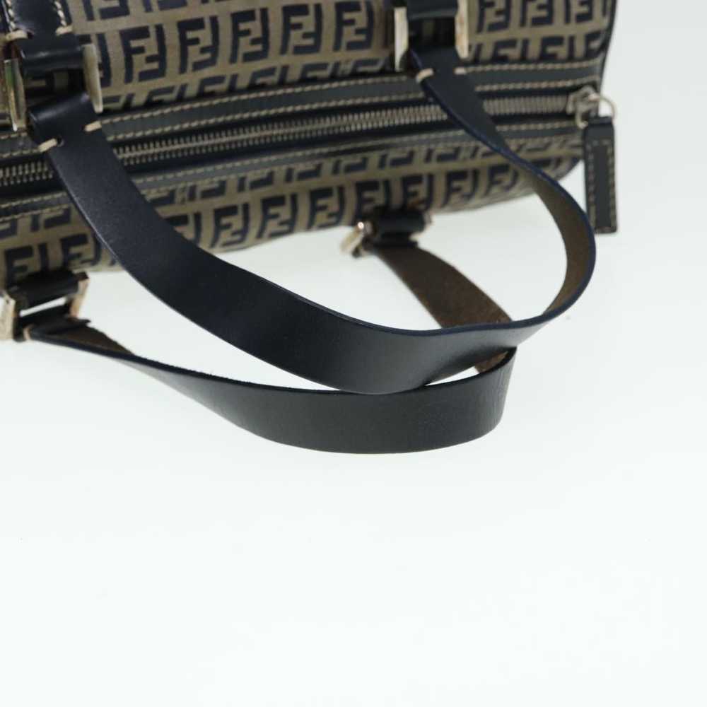 Fendi FENDI Zucchino Canvas Boston Bag Navy Auth … - image 7