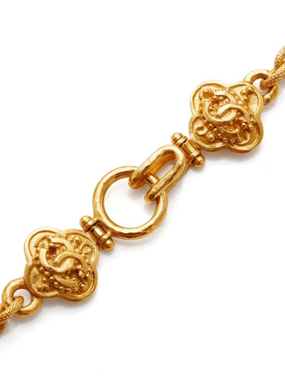 CHANEL Pre-Owned 1996 Clover necklace - Gold - image 3