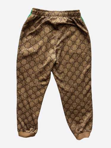 Gucci Gucci Tan Monogram Striped Track Pants - image 1