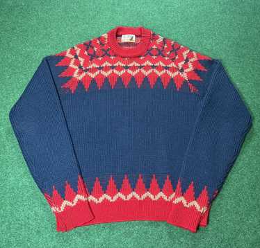 Vtg Pendleton 100% Virgin Wool Lobo newest Crew Pullover Sweater XL Southwest Pattern