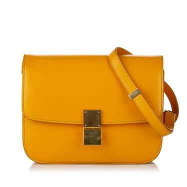 Yellow Celine Medium Classic Box Leather Crossbod… - image 1