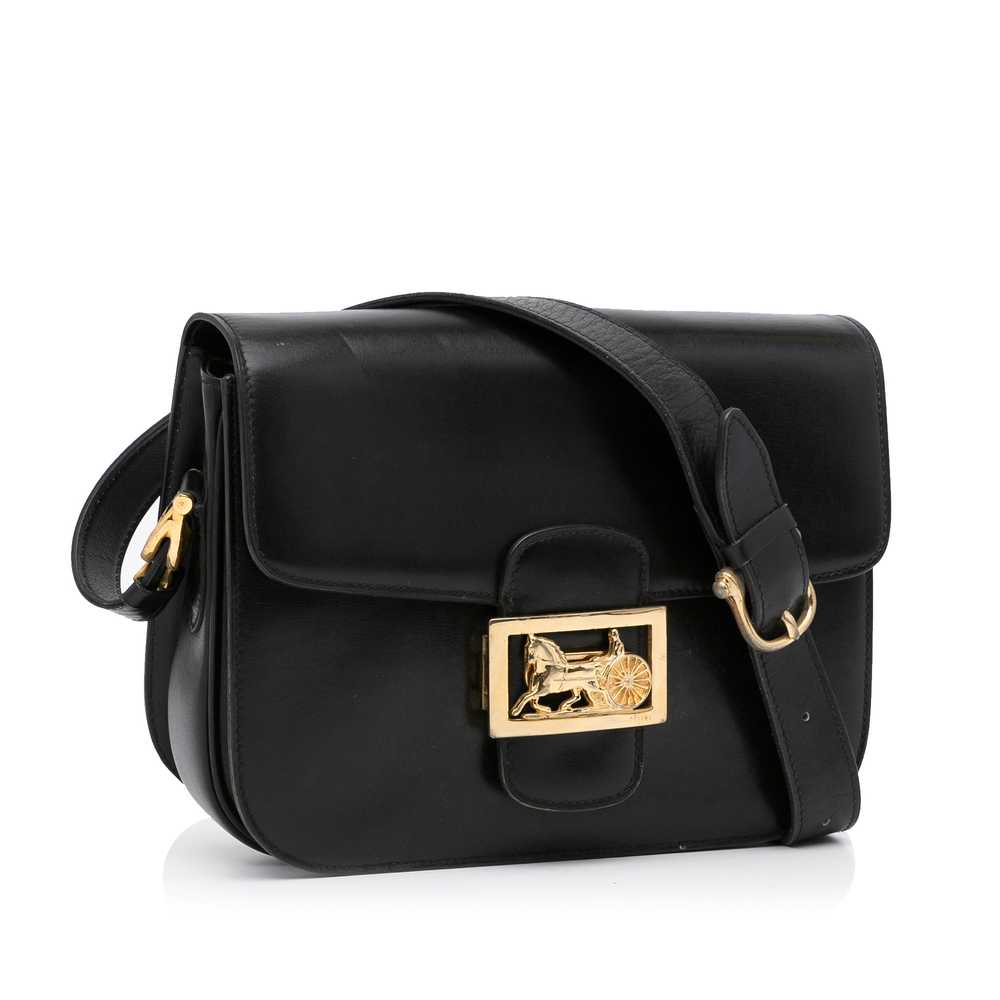 Black Celine Horse Carriage Shoulder Bag - image 2