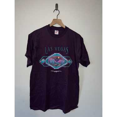 Jerzees 90s Las Vegas Desert Graphic Purple Shirt 