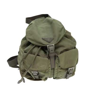 PRADA Backpack Nylon Khaki Auth yk13356 - image 1