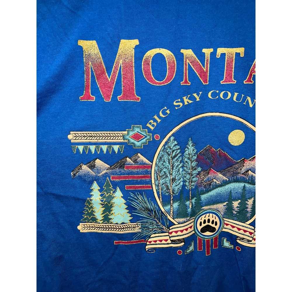 Jerzees 90s Montana Big Sky Country Blue Nature G… - image 3