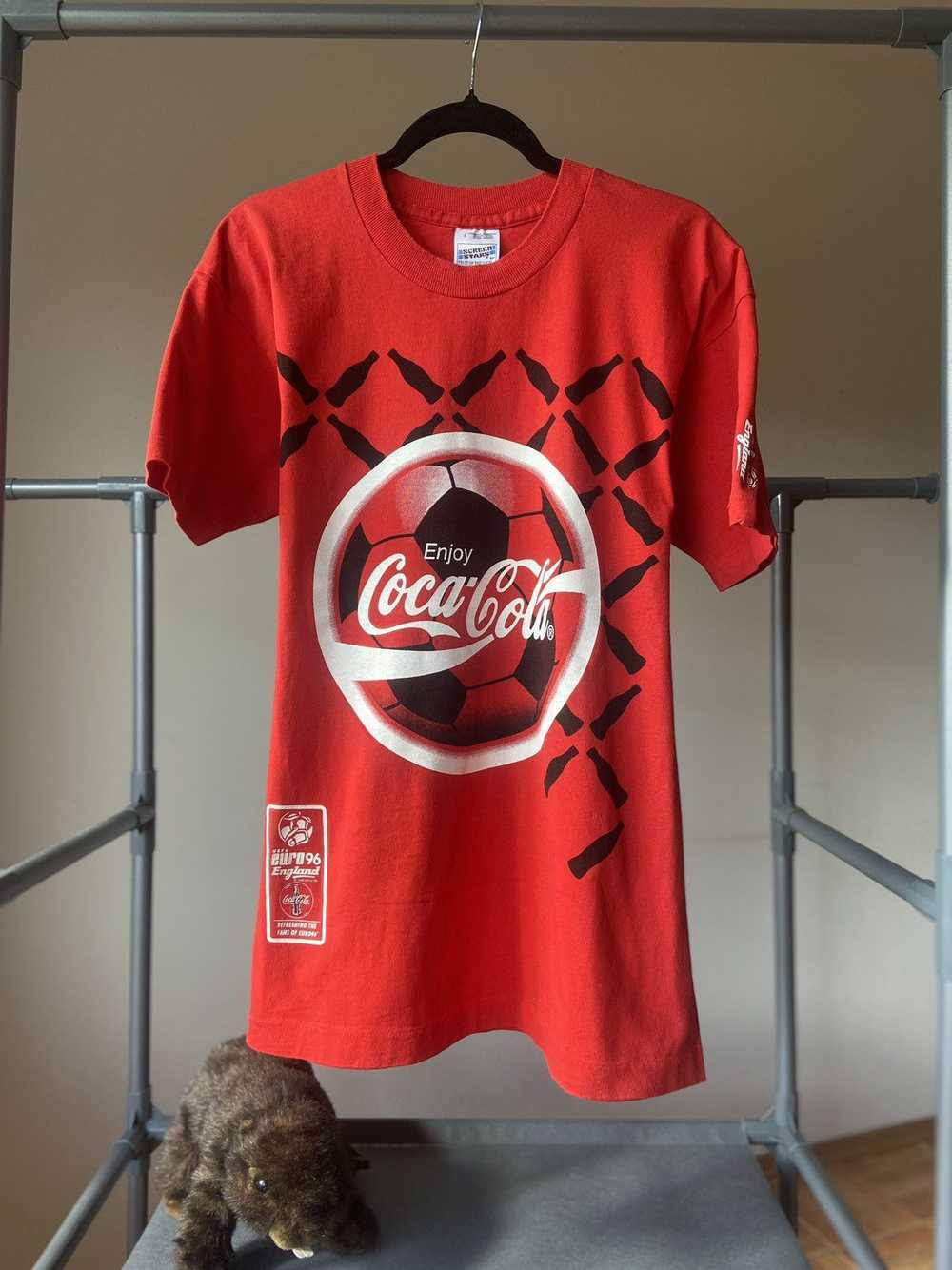 Coca Cola × Soccer Jersey × Vintage T-Shirt Coca … - image 2