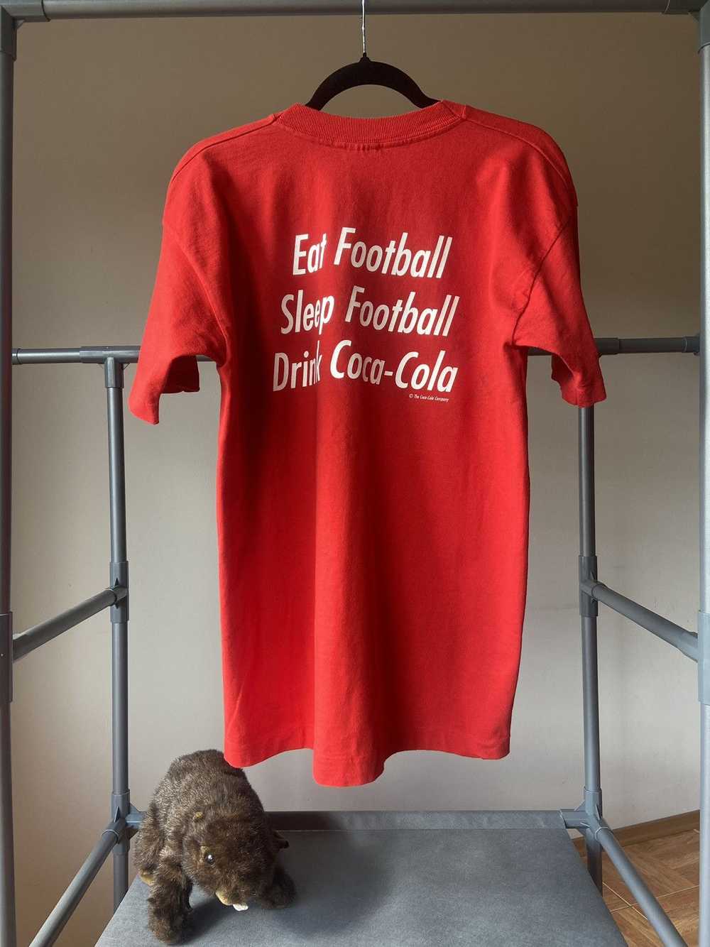 Coca Cola × Soccer Jersey × Vintage T-Shirt Coca … - image 6