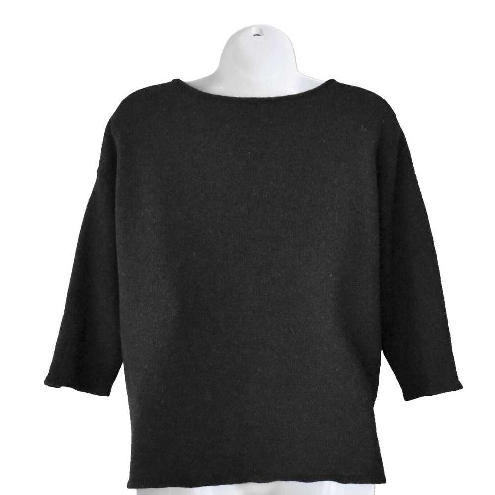 Eileen Fisher EILEEN FISHER Black Yak Wool Knit 3… - image 2