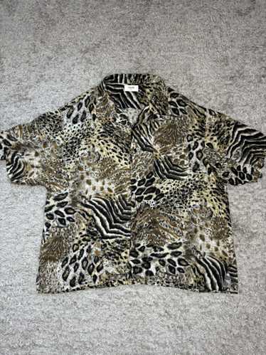 NEW Equipment Slim Signature Silk Chiffon Natural Cheetah outlets Leopard Print Blouse