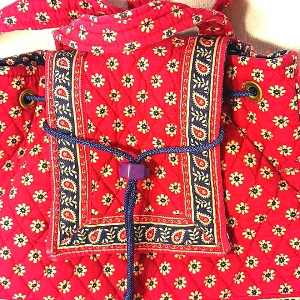 Vera Bradley Backpack VERA BRADLEY Red Blue Boho … - image 6