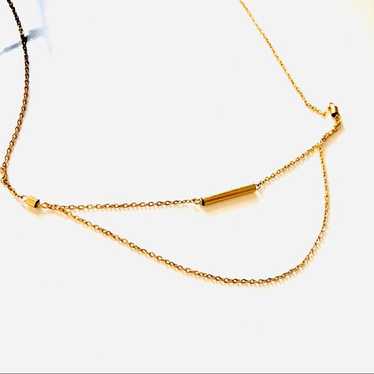 Nordstrom NEW NORDSTROM 18kt Gold Fill Chain Dain… - image 1