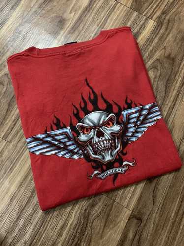 Streetwear Vintage Bullhead Skull Skate Tee Y2K