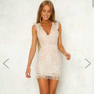 Designer Hello Molly MATCH ME DRESS CHAMPAGNE XS - image 1