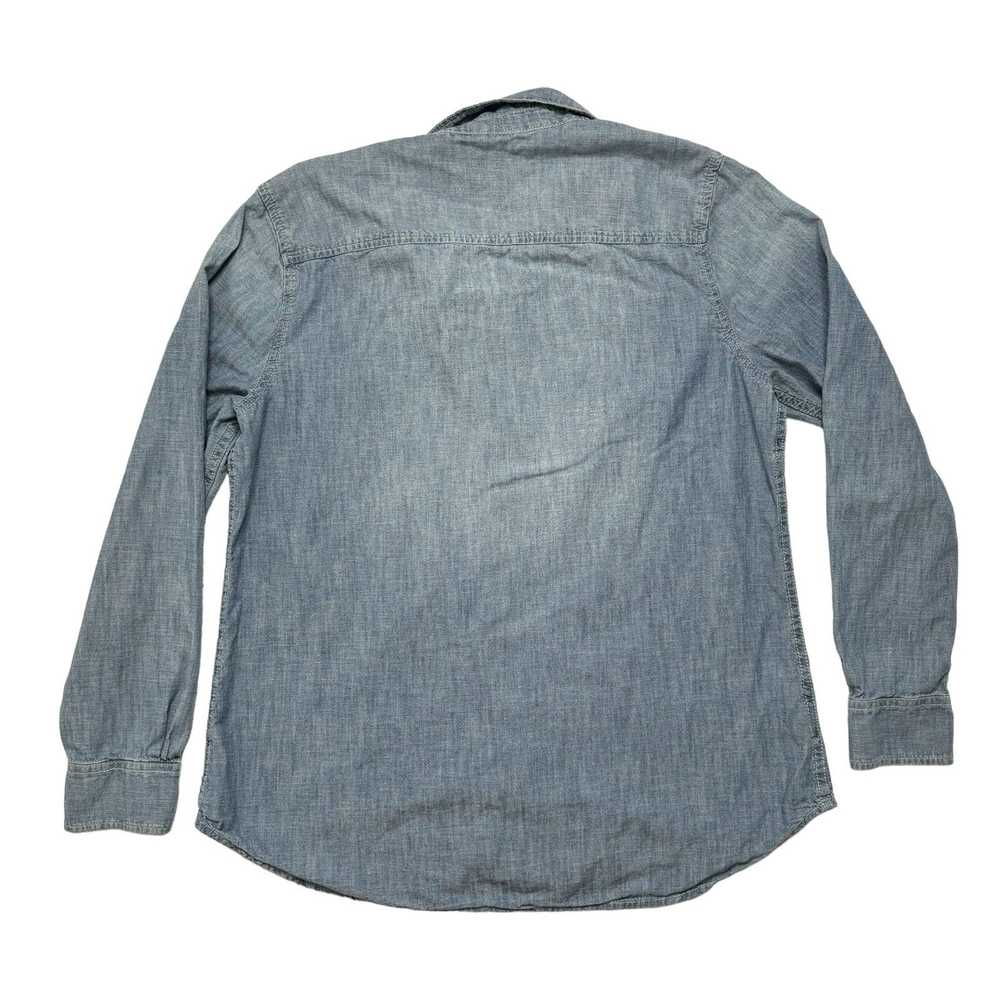 Gap GAP Fitted Boyfriend Powder Blue Denim Shirt … - image 5