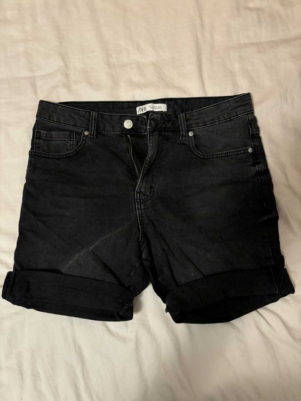 Zara Zara Black Denim Shorts - image 1