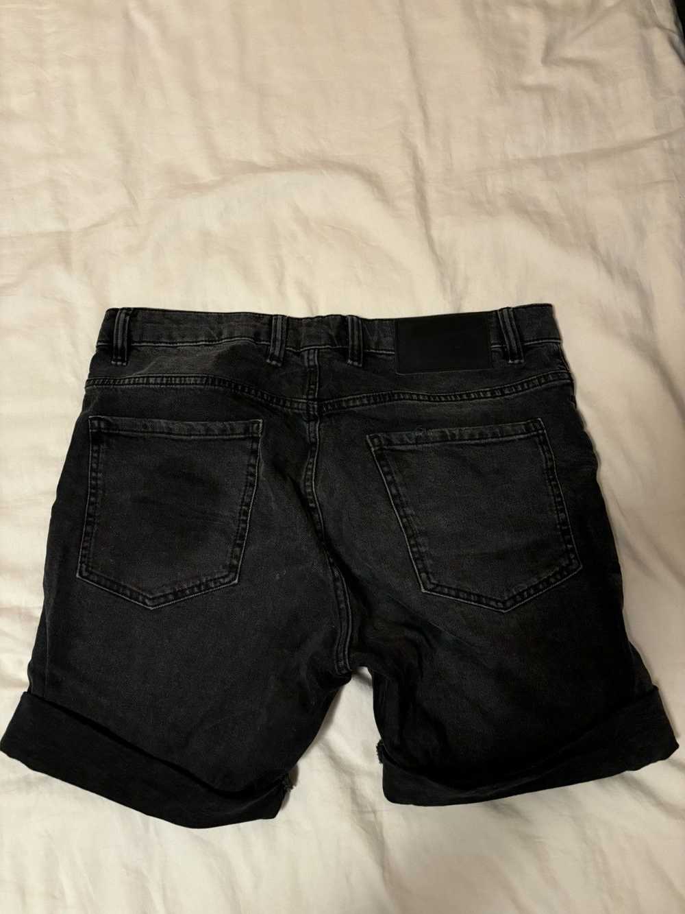 Zara Zara Black Denim Shorts - image 2