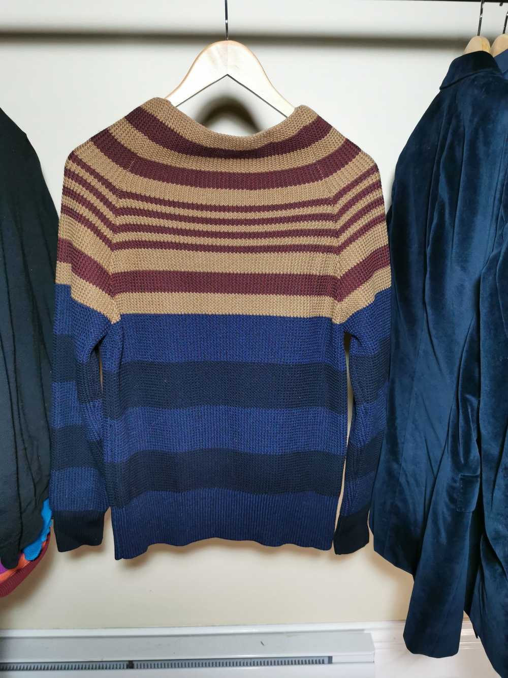 Burberry × Burberry Prorsum Mock-Neck Striped Knit - image 2