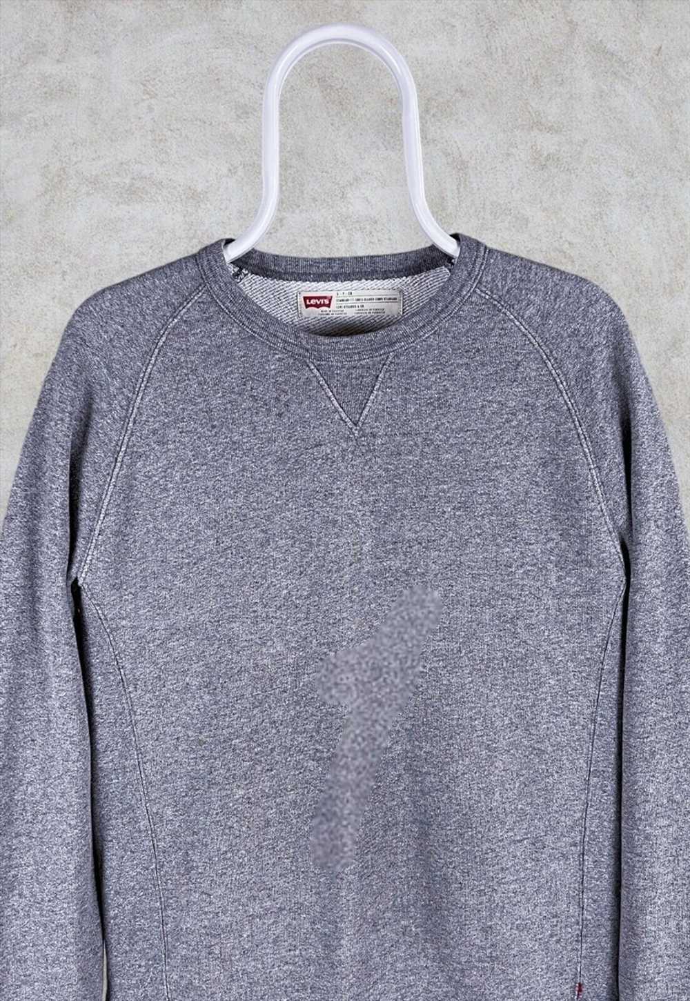 Grey Levi's Sweatshirt Pullover Mens Small - image 2