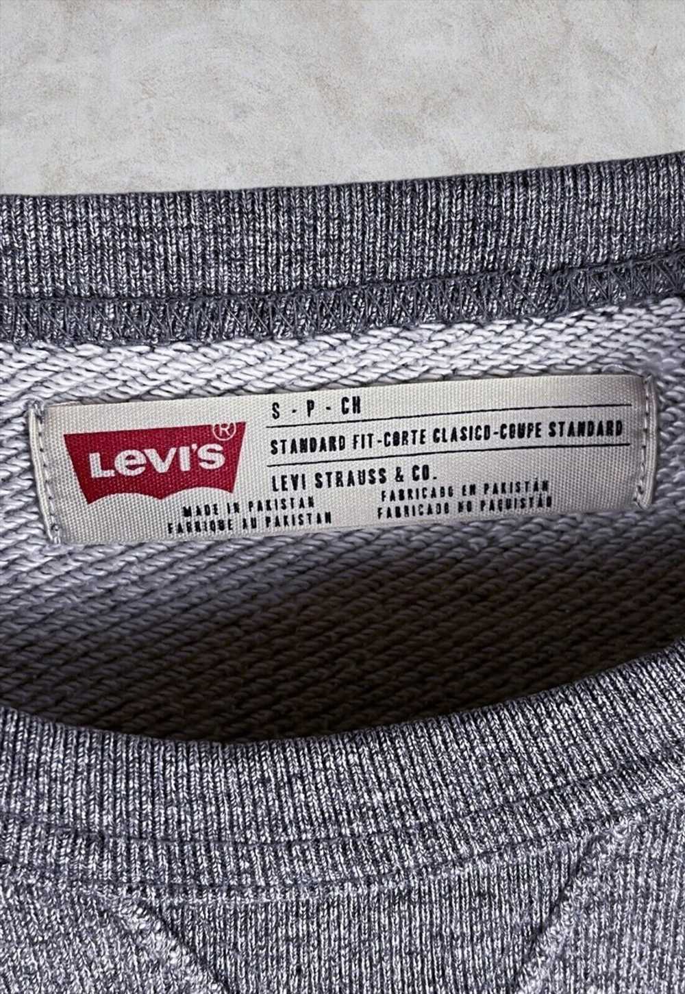 Grey Levi's Sweatshirt Pullover Mens Small - image 3