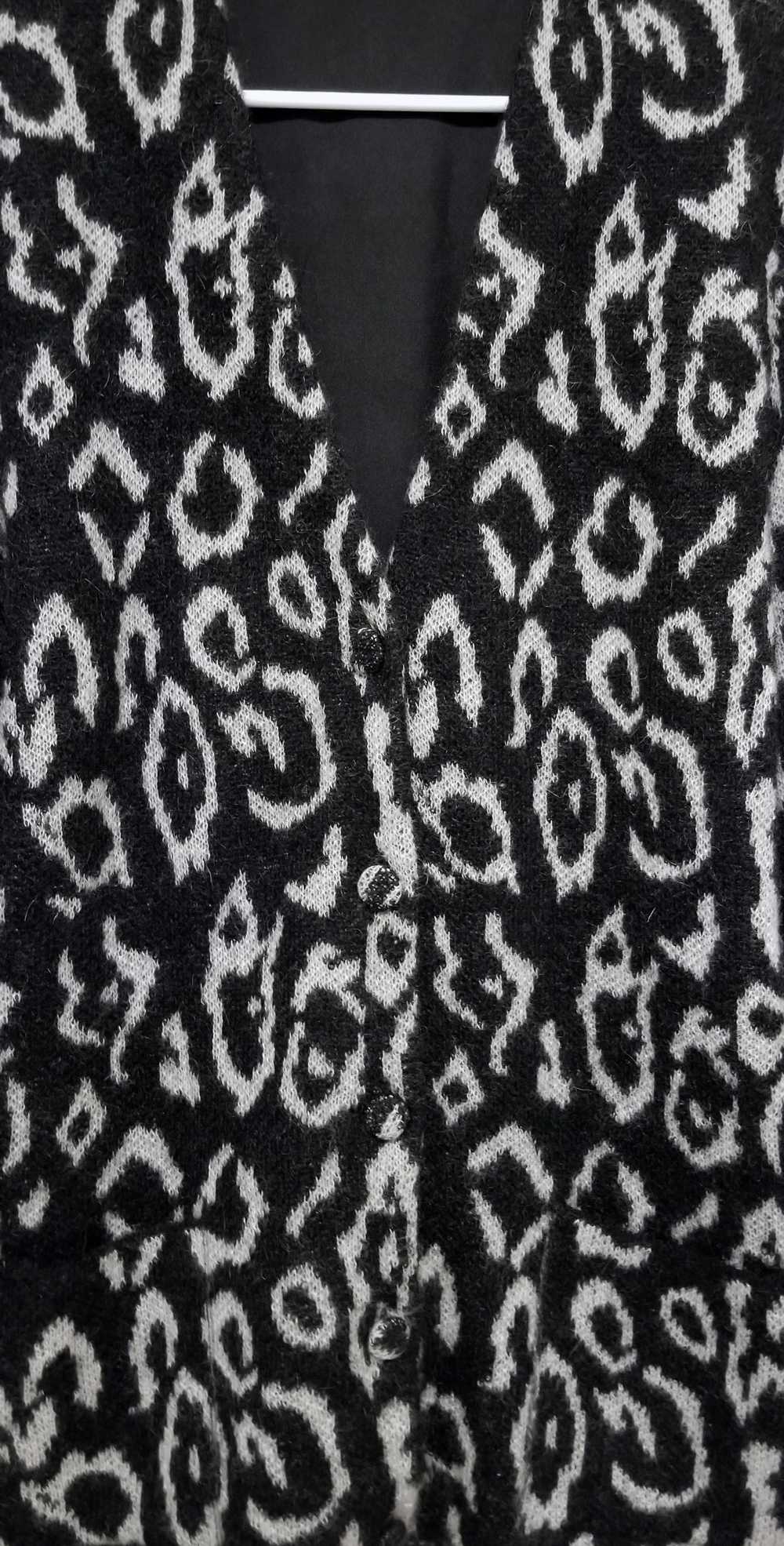 Saint Laurent Paris Oversized Leopard Mohair Card… - image 3