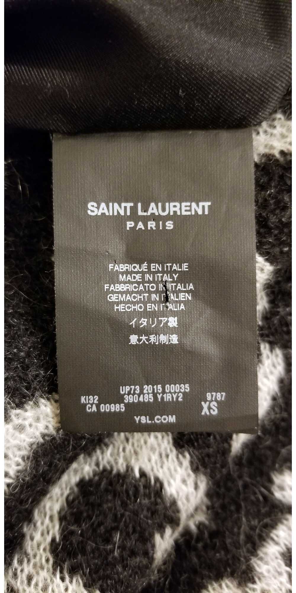 Saint Laurent Paris Oversized Leopard Mohair Card… - image 5