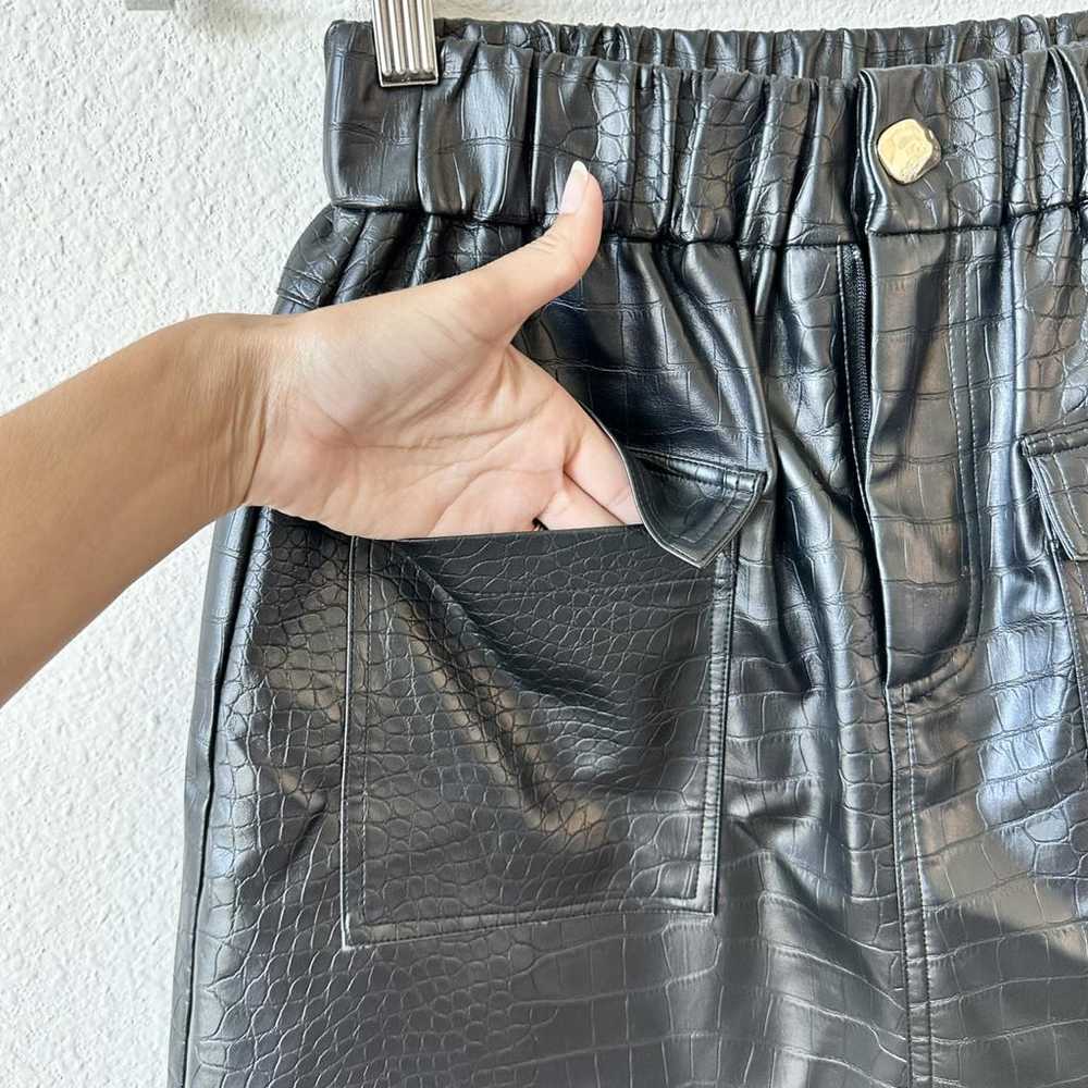 Dissh Vegan leather mini skirt - image 3